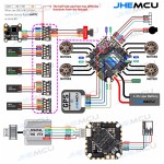 Hot Sales JHEMCU GHF722AIOHD 40A AIO F722 Flight Controller Baro OSD BlackBox 40A 4in1 ESC 2S6S for Cinewhoop Builds
